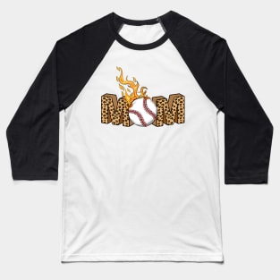 Baseball Mom - Leopard Print Baseball T-Shirt